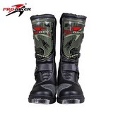 Pro-Biker Speed Bikers Men Boots Racing Motocross Off-Road Motorbike Breathable Mid-Calf Shoes